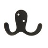 Aretro Hooks Hangers, Double Vertical Heavy Duty, Matt Black, Robe