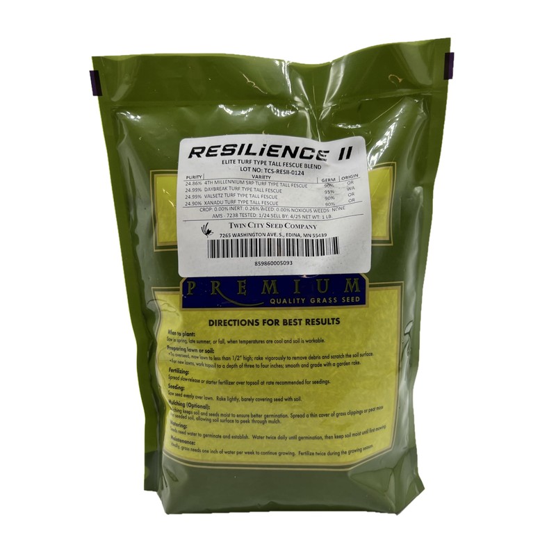Twin City Seed Co. Resilience II, Tall Fescue Mixture, 3