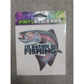 Id Rather Be Fishing 5" Off the Hook Vinyl Sticker