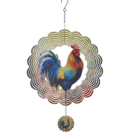 Rooster Wind Spinners 3D Hanging Wind Spinner Outdoor Clearance for Yard and Garden Decor 12inch Chicken Gifts for Women Mom
