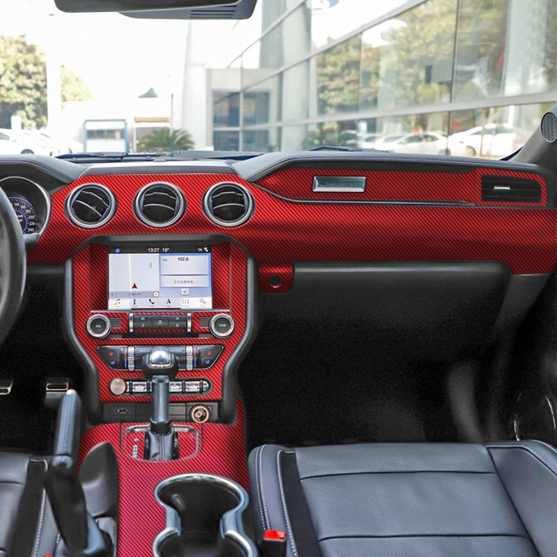 YAMUDA Compatible with 48PCS Decorative Interior Protection Carbon Fiber Sticker