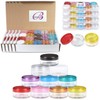 (Quantity: 200 Pieces) Beauticom 5G/5ML Mix Color Jars with RED