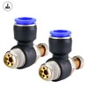 2pcs Tube Air Flow Speed Controller Pipe Pneumatic Fitting Regulator
