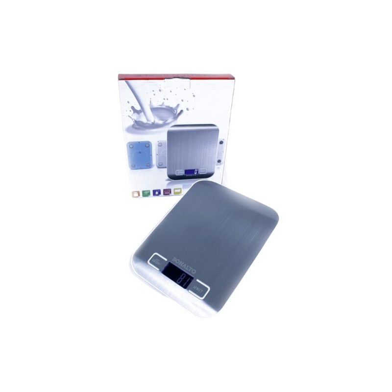 Bonalto Báscula Digital de Cocina Gramera Color Gris Sin Pilas