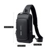 Men Sling Bag Pack with Lock Waterproof -Theft Chest Bag