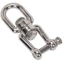 MarineNow 316 Stainless Steel Anchor Swivel Jaw - Eye Connector (08mm - 5/16", 02-Pack)