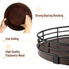BAMBOO LAND- Lazy Susan Turntable Organizer, 9", Walnut Lazy Susan
