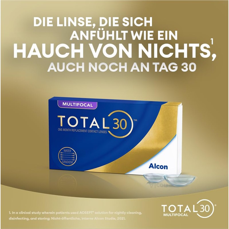 TOTAL30 Multifocal Monthly Lenses, Pack of 6, BC 8.4 m,