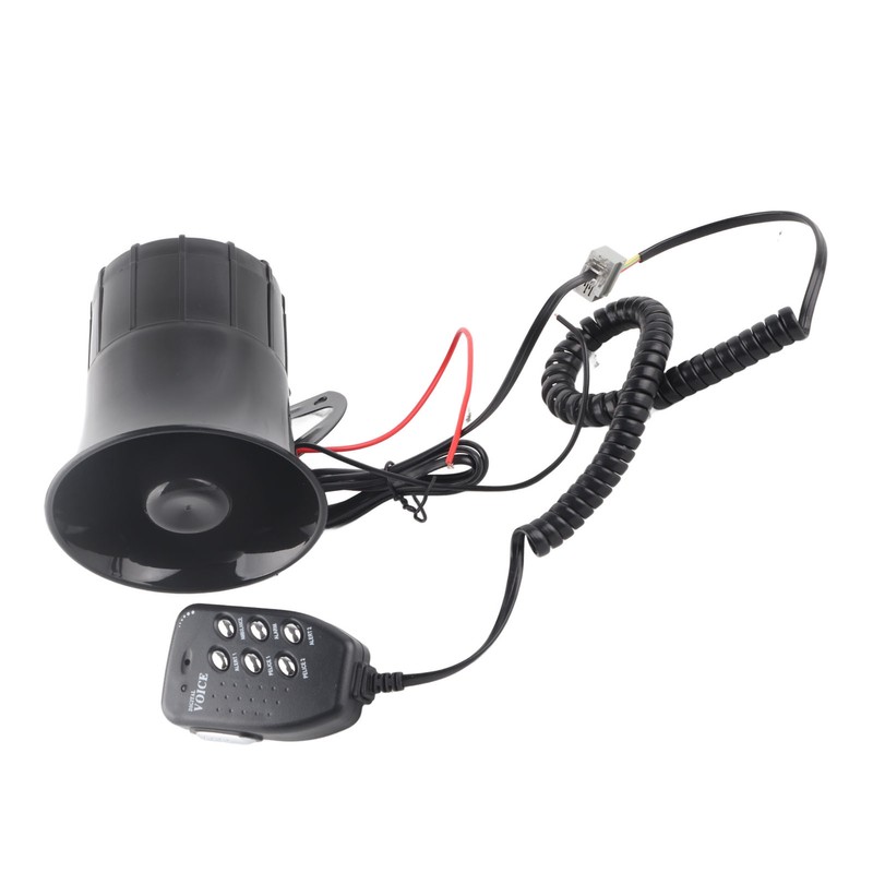 50W 120dB Car Loud Horn 6 Sounds Emergency Warning Alarm