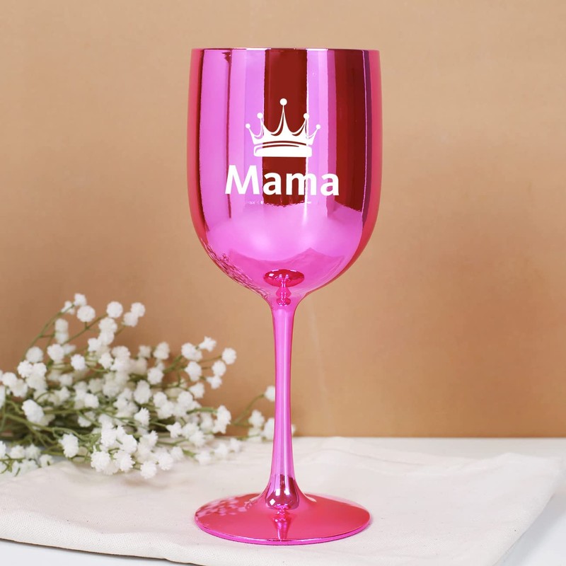 Herz & Heim® High Gloss Plastic Wine Goblet with Engraving