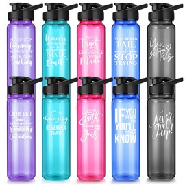 Rtteri Thank You Gifts Employee 24 oz Plastic Water Bottles Bulk Teacher Appreciation Gift for Nurse Team Staff Coworker First School Gift(Colorful)