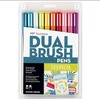 Tombow 56189 Dual Brush Pen Art Markers, Tropical, 10-Pack. Blendable,