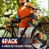 4PCS Bike Rack Strap, Bike Rack Accessory,Adjustable Wheel Securing Straps,