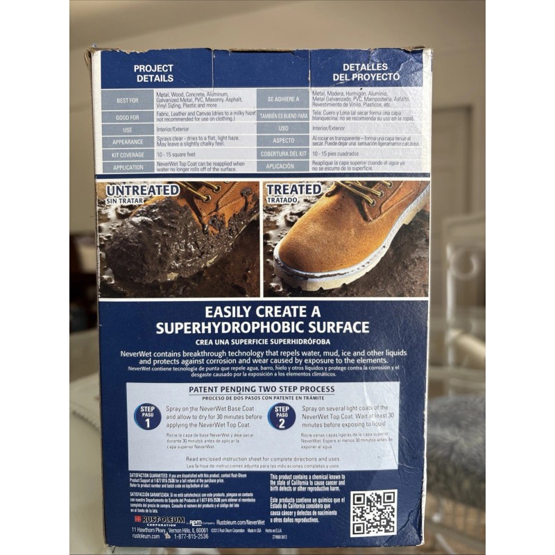 Rust-Oleum (2 Cans) Rust-Oleum Never Wet Multi Surface Liquid Repelling