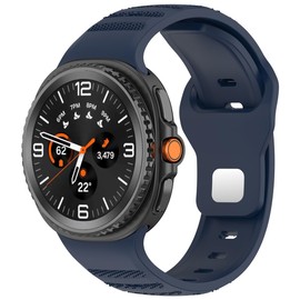 QWYJ Correa para Samsung Galaxy Watch 8 40/44mm y Watch 8 Classic y Watch Ultra 2 47mm Bandas Protección de Silicona (Azul)