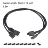 sourcing map Set of 3 ARGB Addressable Separator Distribution Cable