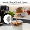 2 Pcs Stainless Steel Espresso Cups with Handle, V-Shaped Double