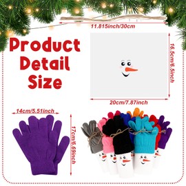 ShinyMatch 10 Pcs Winter Chocolate Bar Wrapper with Gloves Snowman Candy Bar Kit Candy Wrappers for Holiday Favor Supplies (No Chocolate) (Bright Style)