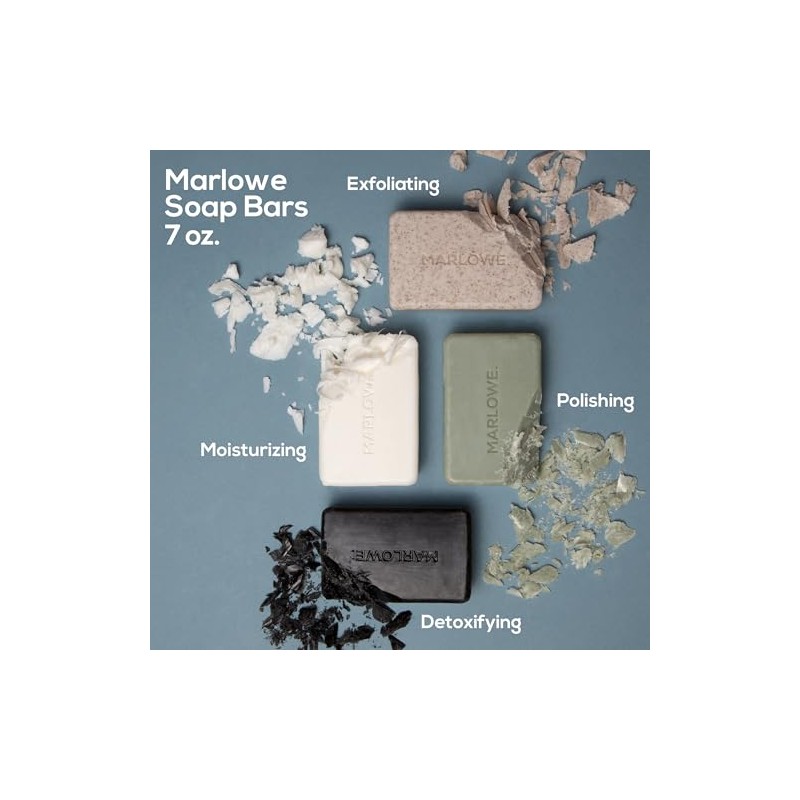 MARLOWE. Charcoal Face & Body Soap Bar No. 106 (210ml)