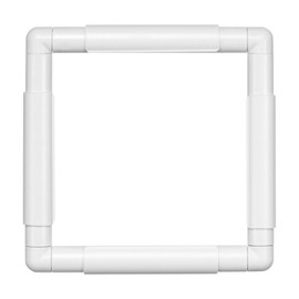 Plastic Q Snap Frame for Cross Stitch Square Design, Easy Assembly, Perfect for Embroidery, Quilting, Needlepoint, Silk Painting