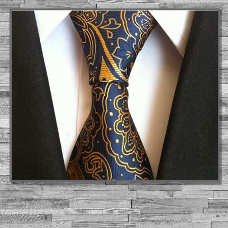 Rex Standard NA006 Men's Necktie, Paisley Pattern, Business, Casual Suit,