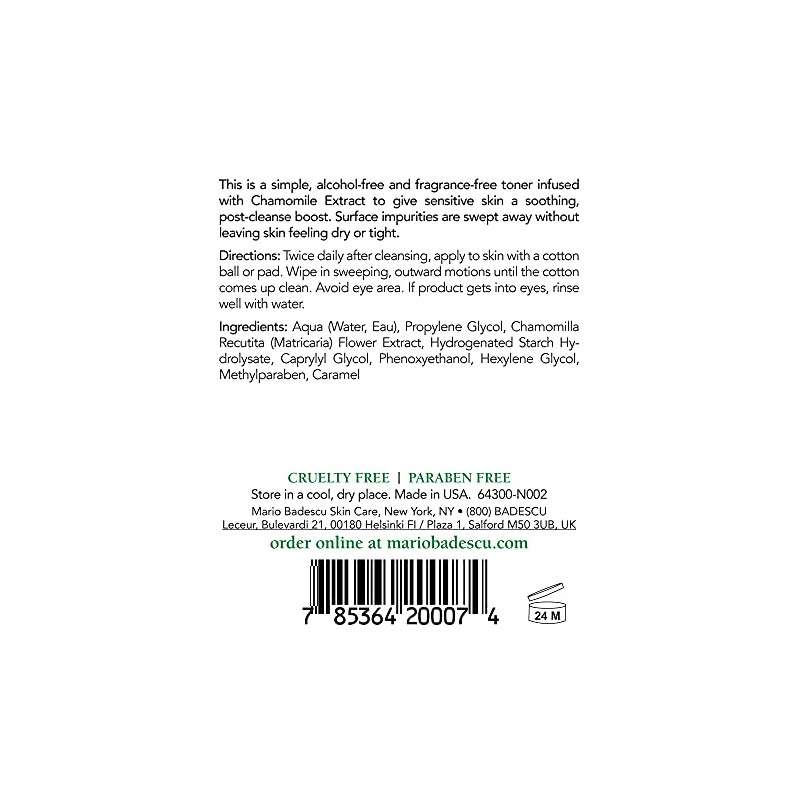 Mario Badescu Chamomile Cleansing Lotion - Alcohol Free & Fragrance