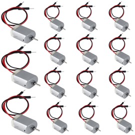15pcs Type 130 Miniature DC Motor 1.5V-6V Mini DC Motors for Arduino DIY Projects(Male Dupont Jumper Wire)