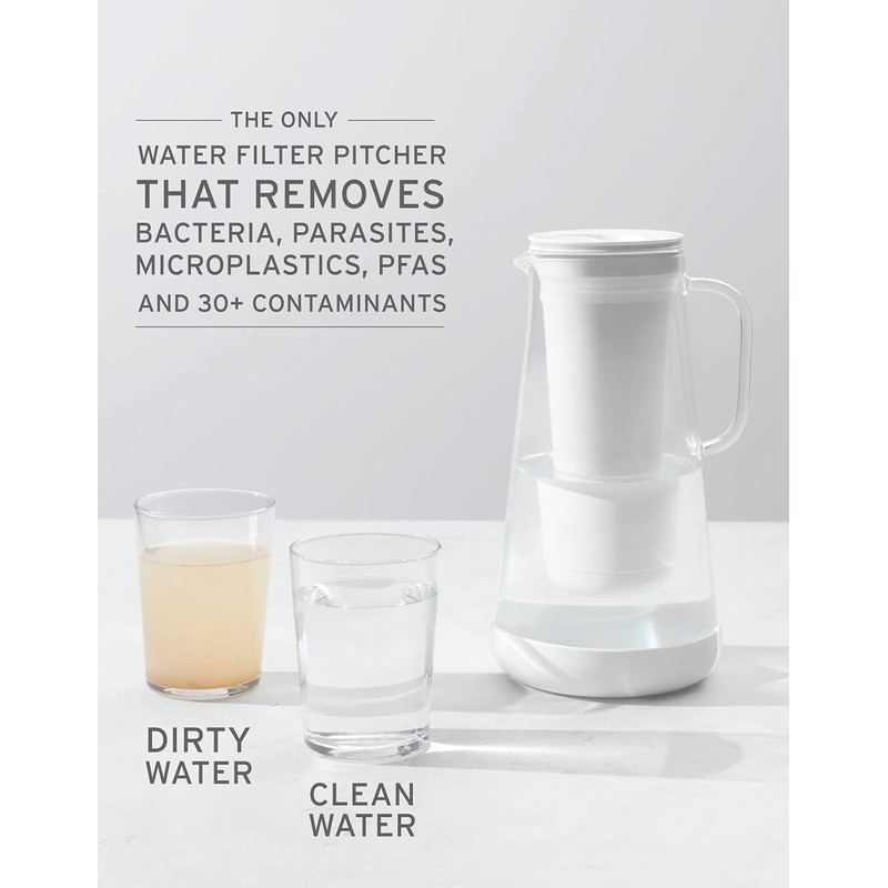 LifeStraw Home – Water Filter Pitcher, 7-Cup, Seafoam, BPA Free