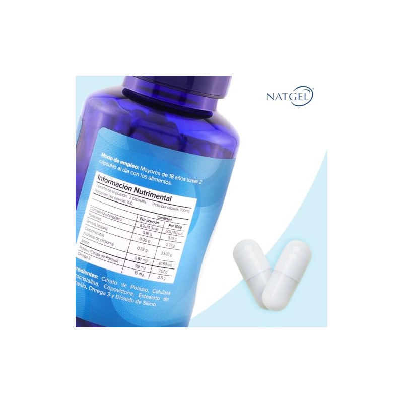 Citrato de Potasio + Omega 3 Cápsulas de 700mg