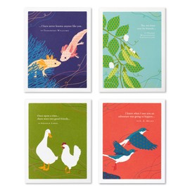Compendium Positively Green 4-Pack of Friendship Cards – Perfect Pairs (Four Different Designs, One Card Each, with Envelopes)