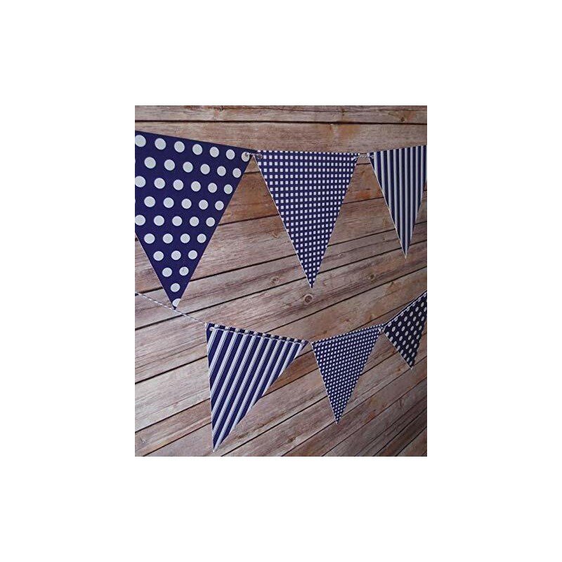 Quasimoon Purple Mix Pattern Triangle Pennant Banner by PaperLanternSt