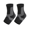 Compression Ankle Sleeve, Athletic Support Brace, Black and Gray, 1