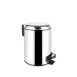 Noksi Paslanmaz Elit Pedallı Çöp Kovası Krom 5LT (000301)