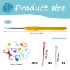 Crochet Hook, Soft Handle Aluminum Crochet Hook Ergonomic Knitting Crochet