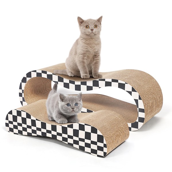2 in 1 Cat Scratcher Cardboard Lounge Bed, Cat Scratching