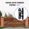 2 Pack Heavy Duty Gate Hinges 7" Sealed Bearings Adjustable