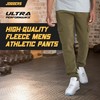Ultra Performance 3 Pack Mens Sweatpants, Fleece Cargo Joggers for