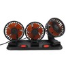 Three Head Car Fan 2 Speed Adjustable 360 Degree Rotation