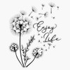 Enjoy Dandelion Life Dandelion Summer Spring Sun Window Water Bottle