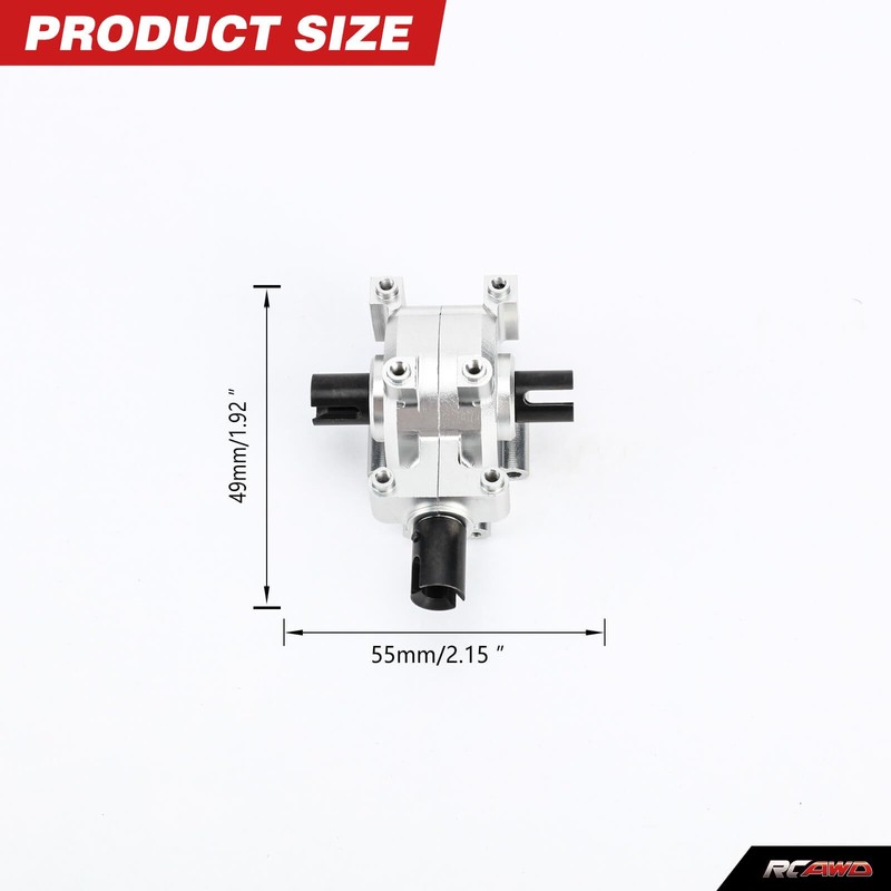RCAWD Front Diff Set Aluminum Diff Case and Steel Differential