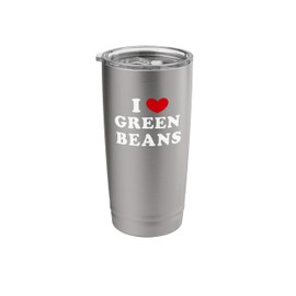 I Love Green Beans, I Heart Green Beans Stainless Steel Insulated Tumbler