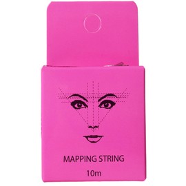 10M Pink Brow Mapping String Microblading Mapping String Mess-Free Thread for Makeup, Pre Inked Eyebrow Mapping String Semi Permanent Brow Positioning Measure Tool for Brow Mapping