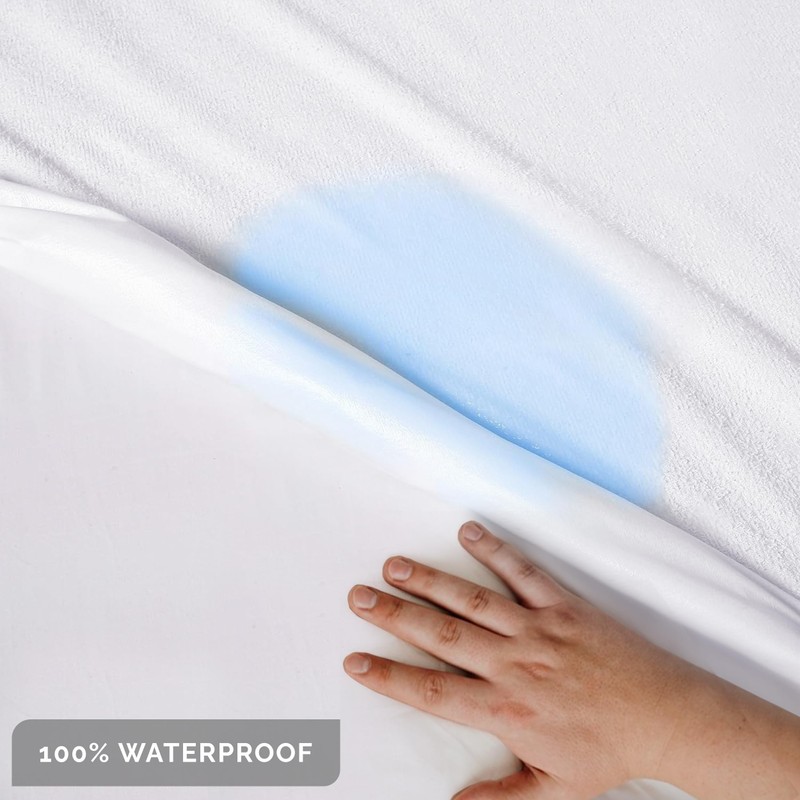 100% Waterproof King Size Mattress Protector – Soft Cotton Terry