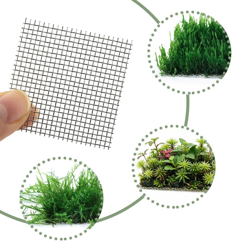10 PCS Aquarium Moss Mesh, 304 Stainless Steel, 8 *