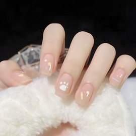 [ALLEVG] Nail Tips, Summer, 24 Pieces, Nail Tips, Short, Autumn, Cute, Popular, Japanese Style, Cute, Simple, Stylish, Coming of Age Ceremonies, School Entrance Ceremonies, Graduations, Weddings