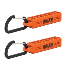 Screwdriver Bit Holder Storage Organizer – Railer 20-Hole Orange Bit Holder with Carabiner (2 Pack)