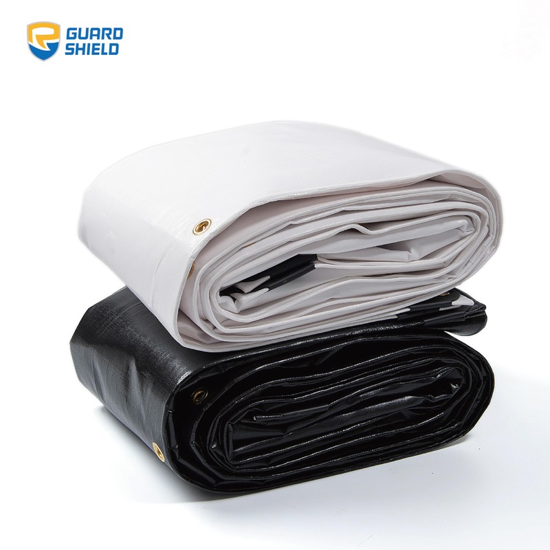 GUARD SHIELD Extreme Heavy Duty Black Poly Tarp 10x20 Feet