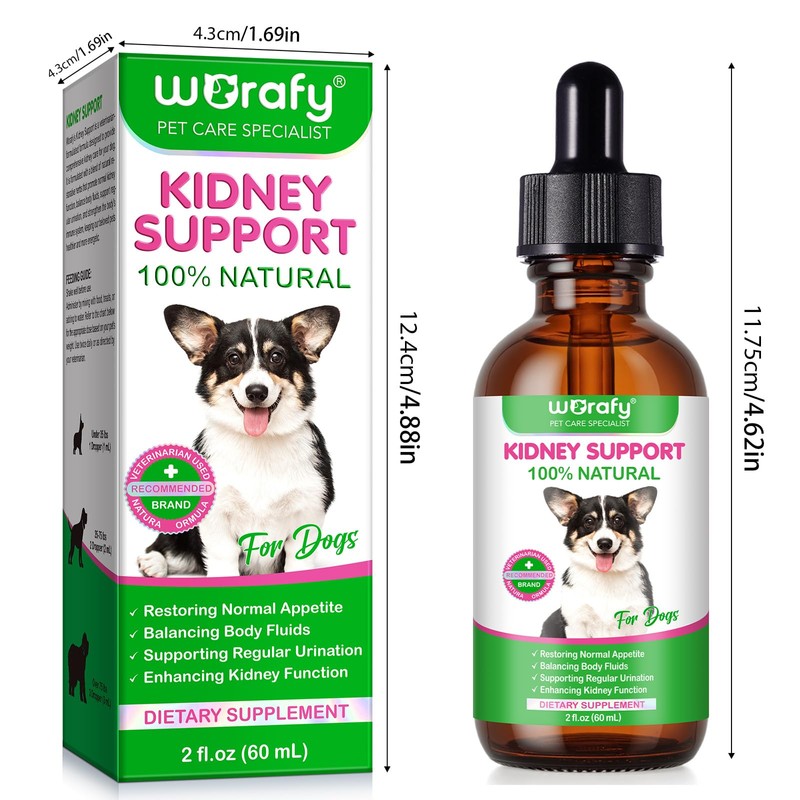 Kidney Support for Dogs,Kidney Function Support Drops for Balancing Body,