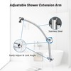Shower Head Extension Arm, 16'' Solid Brass and Premium Stainless