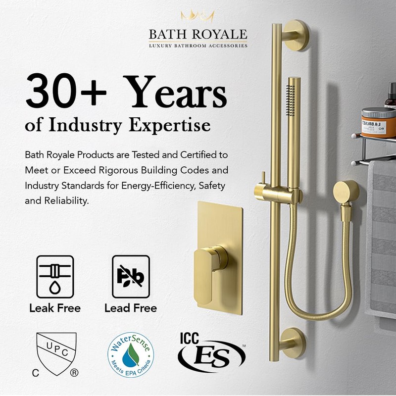 Bath Royale Pop Up Drain with Overflow - Brass Body